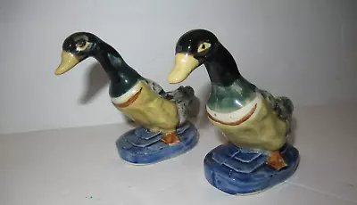 2 Pc Ceramic Mallard Duck Planter Made In Occupied Japan • $11.34