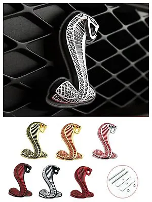 1Pcs Metal Cobra Right Grille 3D Logo Super Snake Front Hood Shelby Badge Emblem • $11.59