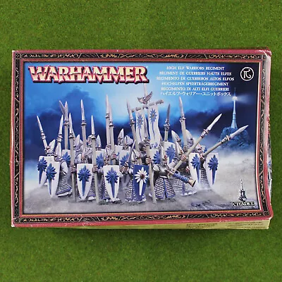 Warhammer Fantasy High Elf Warriors Regiment (Plastic) OOP Games Workshop Elves • $94.95