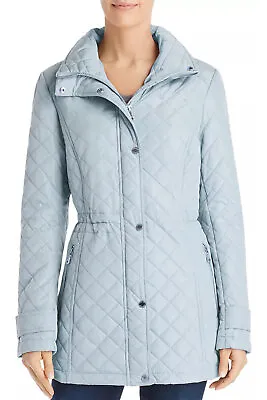 Calvin Klein Womens Diamond-Quilted Jacket Small Powder Blue - NWT $179 • £56.86