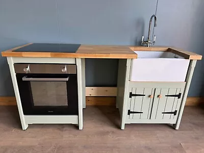 Handmade Kitchen Belfast Sink Built In Oven. Freestanding Bespoke Solid Wood • £3445