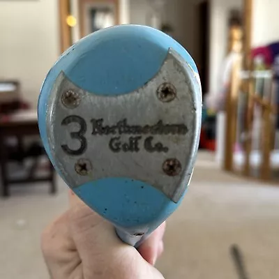 Northwestern Golf Company Championship 3 Wood Vintage Turquoise Teal Retro • $24.99