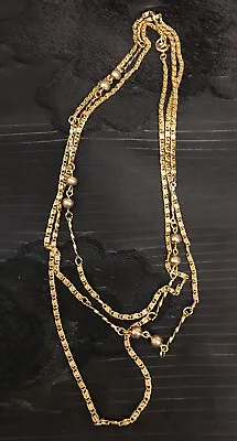 MIRIAM HASKELL Attributed Unsigned Opera Length 56” Paper Clip Chain Necklace • $45
