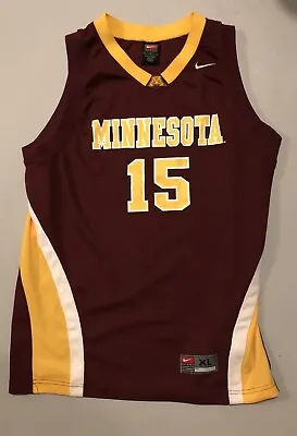Vtg Nike Minnesota Golden Gophers Maroon NCAA Basketball Jersey Youth XL • $14