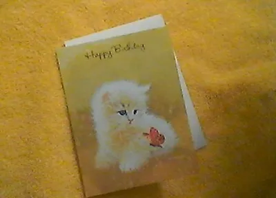 New Marian Heath Kitten & Butterfly Birthday Greeting Card  • $1.99