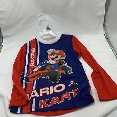 Mario Pajamas Mario Kart Boys X-Small 4-5 Long Sleeve Shirt Pant PJ Set Gift • $11