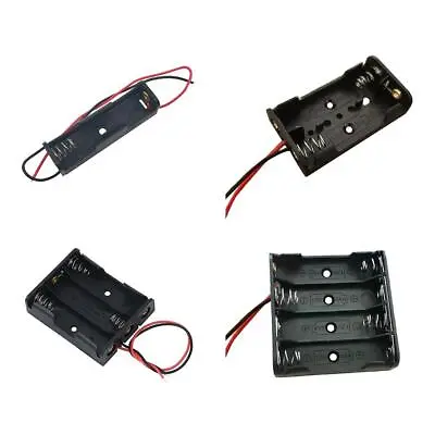 AA Battery Holder Box Storage Case Open& Closed Switch 1x 2x 3x 4x Cells S • $5.08