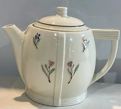 Porcelier Vitreous 4 Cup Drip Coffee/Tea Pot Vintage Grandma Style Made In USA • £38.61