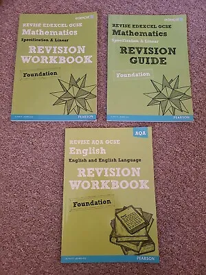 Revise Edexcel GCSE Maths Spec A Linear Revision Guide Foundation & English • £0.99