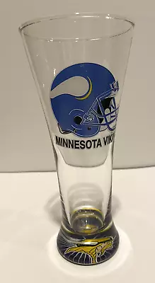 Minnesota Vikings Pilsner Glass. Viking Head In Bottom • $10