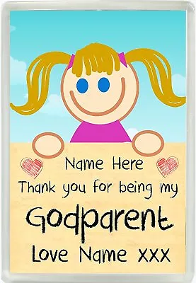 £4.50 • Buy Personalised Girls Thank You For Being My Godparent Magnet Christening Gift 834