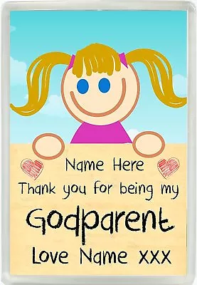 £4.50 • Buy Personalised Girls Thank You For Being My Godparent Magnet Christening Gift 834