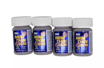 4 X 30ct BOTTLES MINI THIN 25/50 EF ENERGY BOOSTER ( 120 ) PILLS • $19.98