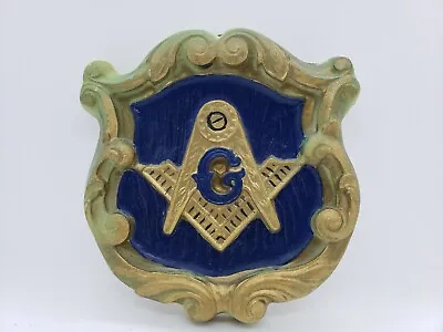 Masonic Wall Hanger Plaque Plaster Handmade  • $19.99