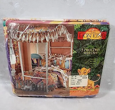 Vtg Disney The Lion King Nala & Simba 3 Piece Twin Sheet Set NEW SEALED  • $50