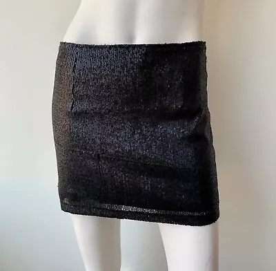 Mink Pink Sequin Mini Skirt Navy Blue Size XS • $10