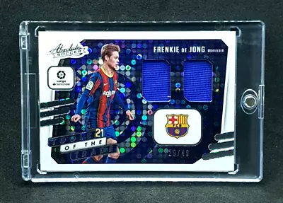 $100 • Buy 2020-21 Panini Chronicles FRENKIE DE JONG #/49 Absolute Tools Of The Trade BLUE 