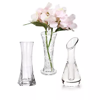 Clear Plastic Acrylic Vase - Bud Vase 3pcs/Set Modern Single Rose Vases Sma... • $25.05