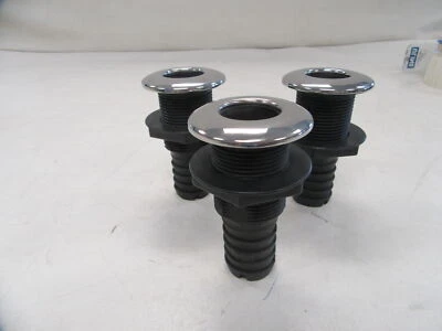 $19.95 • Buy Thru Hull Drain Outlet Exhaust Scupper Connector Fitting Set Of (3) Marine Boat