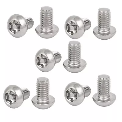 M6x10mm 304 Stainless Steel Button Head Torx Security Tamper Proof Screws 10pcs • £5.52