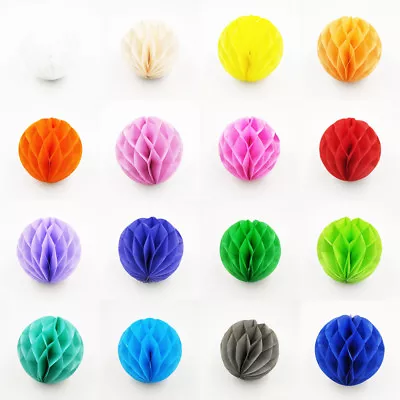 6-12'' Tissue Paper Pom Honeycomb Ball Pretty Wedding Decoration Multicolor • £3.99