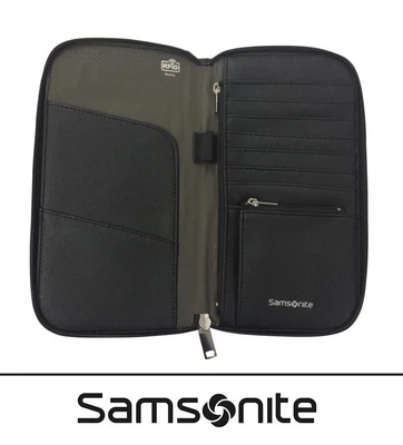 $45 • Buy Samsonite RFID Blocking Passport Wallet - Black Material - Travel Accessories