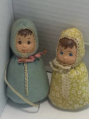 2 Vintage Mattel 1975 Mama And Baby Beans Dolls Need Cleaned As Is • $12