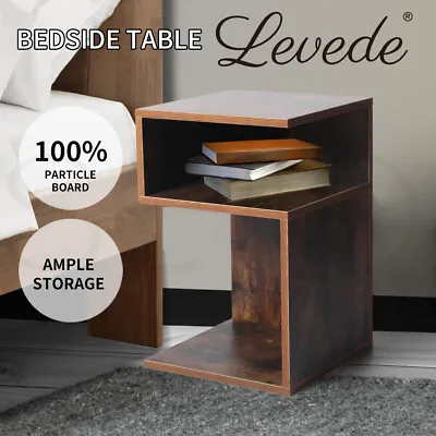 Levede Bedside Tables Drawers Side Table Wood Nightstand Storage Cabinet Bedroom • $39.99