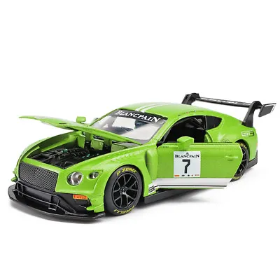 1:32 Bentley Continental GT3 Model Car Toy Cars Diecast Toys For Boys Kids Green • $37.07