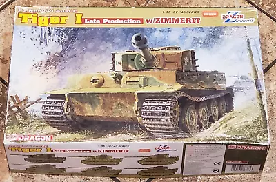 Dragon '39-'45 Series 1/35 TIGER I Zimmerit Late Production #6383 New Open Box • $75