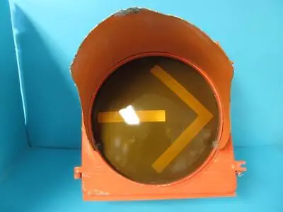 Vintage Heavy Duty 12  Eagle Signal Metal Traffic Light Turn Yellow Light Shade • $98.99