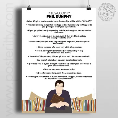 PHIL DUNPHY (Phil's-Osophy) Wisdom Quotes Poster Posteritty Print Inspirational • £4.50