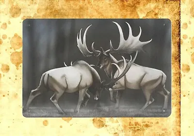  Moose Animal Tin Metal Sign Plaque Art Wall Decor • $18.95