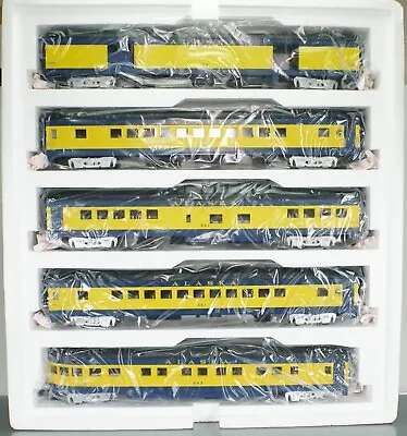 MTH 20-6518 Aluminum 5 Passenger Car Set Alaska 3-Rail O Scale • $419.99