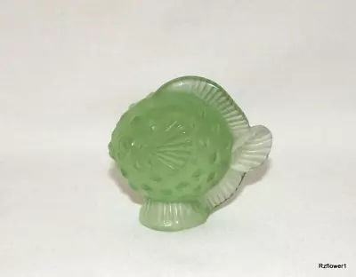 LALIQUE Poisson Lune Pale Green Puffer Fish  Signed • £125