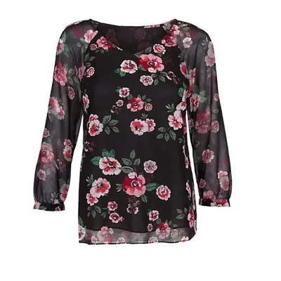 Cabi Winter Floral Garden Blouse Flattering Fit; Med Was $89 ➡️ $25 Never Worn • $25