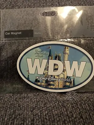 Disney Parks WALT DISNEY WORLD Refrigerator Cinderella Castle Car MAGNET • $14.95