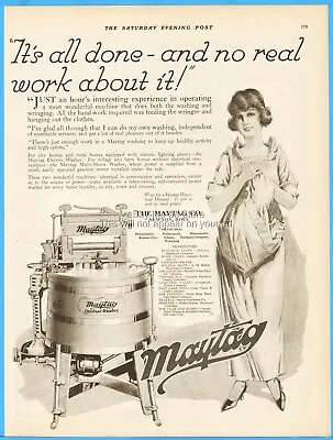 1919 Maytag Washing Machine Vintage Print Ad Wringer Washer Newton Iowa • $12.59