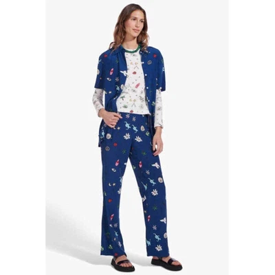 $71.20 • Buy Staud Pallas Button Down Top In Good Vibes Twilight Sz L