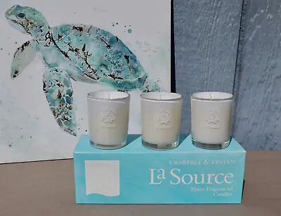 Crabtree & Evelyn 'La Source' Fragranced Scented Candle Set Of 3 - NEW IN BOX • £23.14
