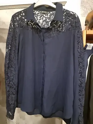 $7.99 • Buy Large Zara Navy Shirt Fits 12