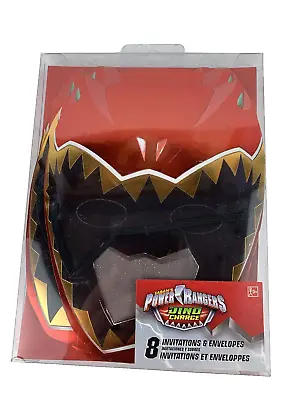 Power Ranger’s Dino Charge Birthday Party 8 Deluxe Invitations With Mask 6 X8  • $5.99