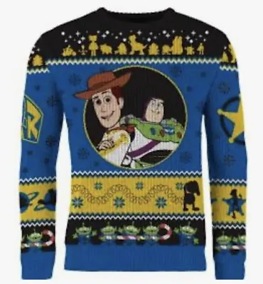 Small 38  Inch Chest Toy Story Ugly Christmas Jumper Sweater Xmas Disney Woody • £34.99