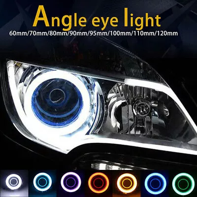 Car COB LED Angel Eyes Halo Ring Fog Light Lamps 60mm/70mm/80mm/90mm/100mm/110mm • $13.99