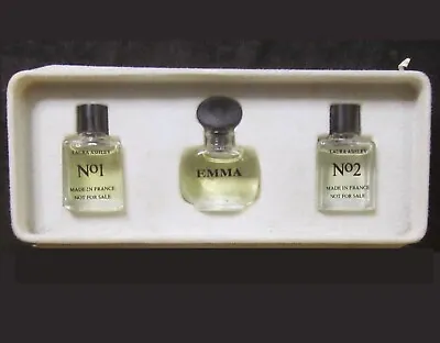Vintage Laura Ashley Perfume Mini Sample Set No 1 EMMA No 2 Bottle France 1989 • $94