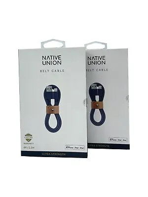 Native Union Belt Cable  For IPhone Marine Blue. NEW MFI Certified • £10