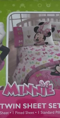 Disney Junior Minnie Mouse Sheet Set Twin Jay Franco & Sons Inc • $20