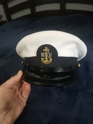 Ultra Rare Military Navy USS Waddell DDG-24 MMCS Dress CAP HAT L. Nelson SEE USN • $129