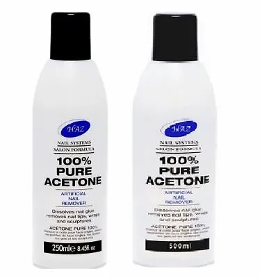 £4.31 • Buy Haz Pure Acetone,Acrylic, Nail Polish Remover, Nail Glue -125ml/250ml/500ml