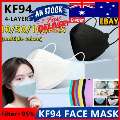 100PCS N95 KN95 P2 KF94 Certified Disposable Respirator 3D Face Masks 4/5Layers • $34.99